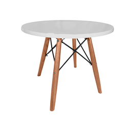 Mesa Redonda Centro Eiffel Charles Eames Mesinha Canto Lateral Branco - 1