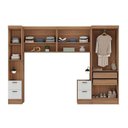 Ver imagem 4 de Quarto Completo Viena 7 Portas 6 Gavetas 5 Peças Espresso Móveis Marrom/Nogal/Branco