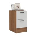 Ver mais imagens de Quarto Completo Viena 7 Portas 6 Gavetas 5 Peças Espresso Móveis Marrom/Nogal/Branco