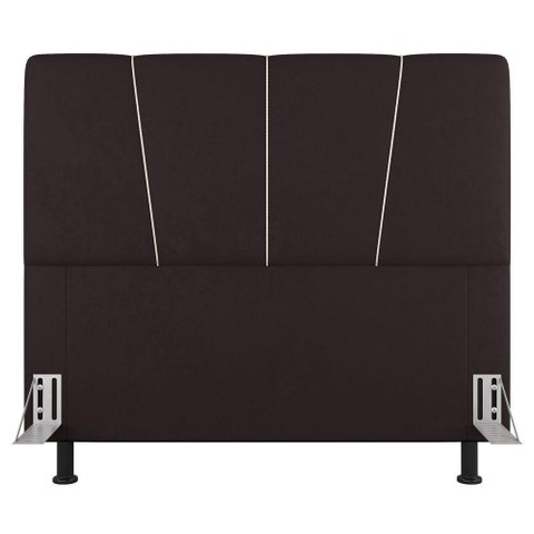 Cabeceira Cama Box Casal Amber 140cm Estofada Linho Marrom - Abmaza
