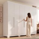 Ver imagem 7 de Guarda-Roupa Casal Malta 6 Portas 2 Gavetas com Pés Yescasa