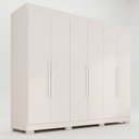 Ver imagem 3 de Guarda-Roupa Casal Malta 6 Portas 2 Gavetas com Pés Yescasa