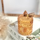 Ver imagem 1 de Vela Aromática Pote Vidro Luxo Canela 180g Cera de Coco