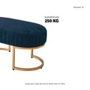 Ver imagem 3 de Recamier Puff Glow Veludo Azul Escuro 75 Cm -zahav Estofados