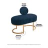 Recamier Puff Glow Veludo Azul Escuro 75 Cm -zahav Estofados - 2
