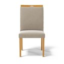 Ver imagem 2 de Kit com 2 Cadeiras Agnes Madeira Maciça Estofadas para Mesa de Jantar Veludo Bege 102
