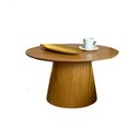 Ver imagem 3 de Mesa Cone De Centro Oval 70X50cm Tampo Freijó Marrom