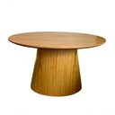 Ver imagem 2 de Mesa Cone De Centro Oval 70X50cm Tampo Freijó Marrom