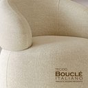 Ver imagem 3 de Kit 2 Poltronas Design Orgânico Moderno e Sofisticado Eloah Base Giratória Bouclé Italiano Bege