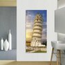 Quadro Torre De Pisa Pontos Turísticos Vertical Em Tecido - 3