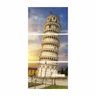 Quadro Torre De Pisa Pontos Turísticos Vertical Em Tecido - 4