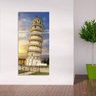 Quadro Torre De Pisa Pontos Turísticos Vertical Em Tecido - 2