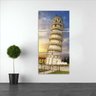 Quadro Torre De Pisa Pontos Turísticos Vertical Em Tecido - 1