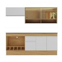 Ver imagem 2 de Armário de Cozinha Modulada Completa com Balcão e Rodapé 190cm Veneza Multimóveis MP2453