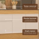 Ver imagem 7 de Armário de Cozinha Modulada Completa com Balcão e Rodapé 190cm Veneza Multimóveis MP2453