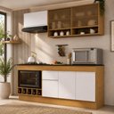 Ver imagem 1 de Armário de Cozinha Modulada Completa com Balcão e Rodapé 190cm Veneza Multimóveis MP2453