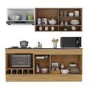 Ver imagem 5 de Armário de Cozinha Modulada Completa com Balcão e Rodapé 190cm Veneza Multimóveis MP2453