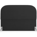 Ver imagem 3 de Cabeceira Cama Box Casal 160cm Lanna com Puff Recamier Doha W01 Bouclê Preto - Lyam Decor