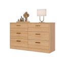 Ver imagem 2 de Cômoda para Quarto Divino em Mdf 140,1x86,1cm 6 Gavetas Olmo 1155