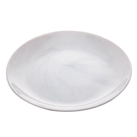 Prato para sobremesa de vidro Opalino Diwali Granit Mármore 19cm LYOR