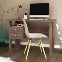 Ver imagem 1 de Mesa Escrivaninha para Computador Pequena 115 X 74 Cm 2 Gavetas Mdp Rústico - Clicklar