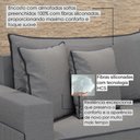 Ver imagem 4 de Sofá Fixo 4 Lugares Verona 2,16m Linho Cinza