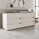Ver imagem 1 de Cômoda Porto 6 Gavetas Branco/creme - Politorno