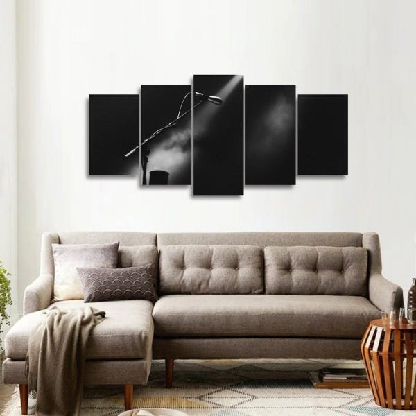 Quadro decorativo Microfone Retrô Música Mosaico - 3