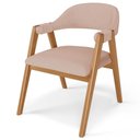 Ver imagem 6 de Kit 06 Cadeiras de Jantar e Estar Living Estofada Nadja L02 Linho Rosê - Lyam Decor