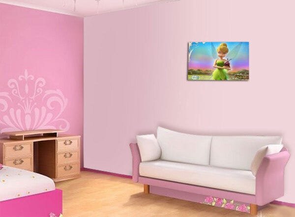 Quadros De Parede Tinkerbell 0003 Para Decoração De Quarto De Menina - 1