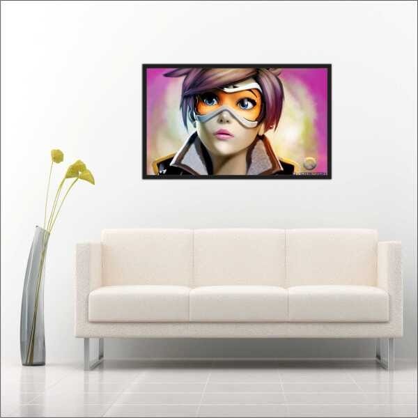 Quadro Overwatch Game Jogos Decorações Com Moldura - 2