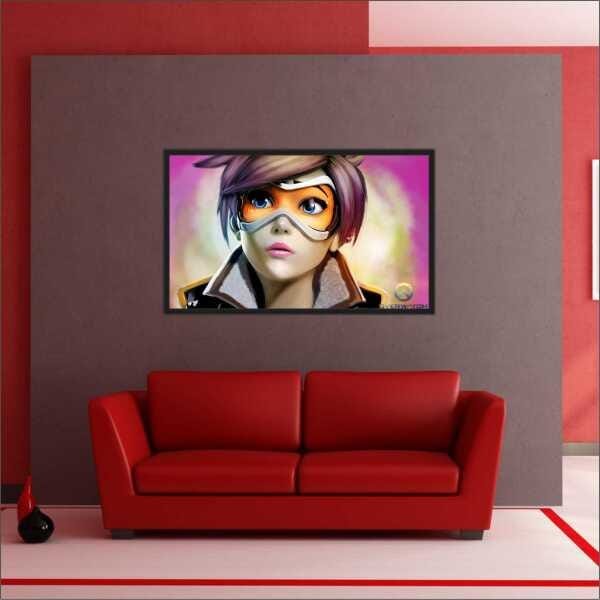 Quadro Overwatch Game Jogos Decorações Com Moldura - 1