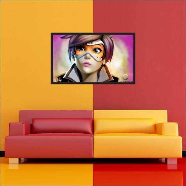 Quadro Overwatch Game Jogos Decorações Com Moldura - 4