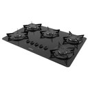 Ver imagem 1 de Cooktop À Gás 5 Bocas Ndl Vidro Flange Esmaltada Preto Biv