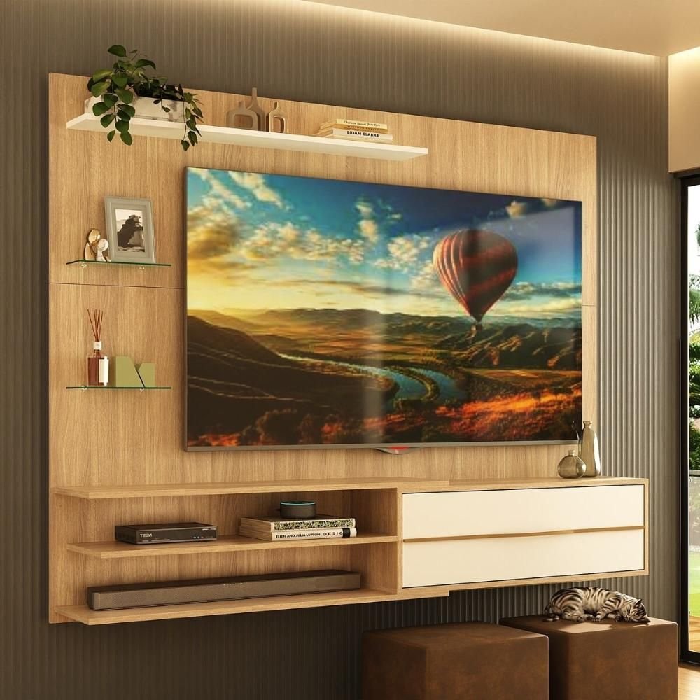 Painel para Tv até 65 Polegadas 1 Porta e Prateleiras Multimóveis Mp1064