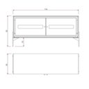 Ver imagem 3 de Rack Sala Tv até 50 Polegadas Paraty 113 Cm Laca Pés Metal Palhinha Azul Gloss