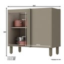 Ver imagem 5 de Balcão Canto Reto 01 Porta Connect Henn Duna Com Cristal