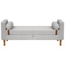 Ver imagem 1 de Recamier Sapateira Baú Pietro para Cama Box de Solteiro 90cm Bouclê - Sofa Store:bouclê Cinza