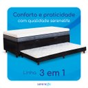 Ver imagem 6 de Cama 3 em 1 Solteirão Serenelife - Suede Preto