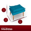 Ver imagem 4 de Puff para Sala e Quarto Madeira Decorativo Opala Suede
