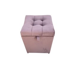 Puff Baú Quadrado - 1 Lugar - 36x36cm - Rose - 4
