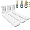 Ver imagem 1 de Kit 3 Suportes 15cm de Parede Formato L Mão Francesa Par Prateleira Moderna Aço Durável Branco