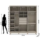 Ver imagem 4 de Guarda Roupa Casal 6 Portas 3 Gavetas Dubai Majestic - Fendi