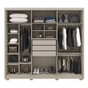 Ver imagem 3 de Guarda Roupa Casal 6 Portas 3 Gavetas Dubai Majestic - Fendi