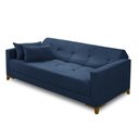 Ver imagem 4 de Sofá Cama 3 Lugares 2,00m Agnes Suede Azul Adonai Estofados