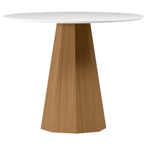 Mesa de Jantar 100x100 Cm Isis com Vidro Ype Off White – New Ceval