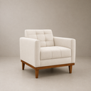 Ver imagem 1 de Poltrona Recepção Sala Estar Elegante Assy Veludo Premium - Bege