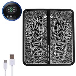 Tapete Massageador Eletrico de Pes Portatil Pernas Bem Estar Saude Pernas Reflexologia Melhora Alivi - 1