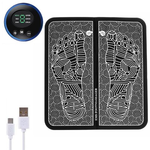 Tapete Massageador Eletrico de Pes Portatil Pernas Bem Estar Saude Pernas Reflexologia Melhora Alivi