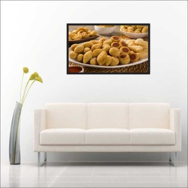 Quadro Padarias Bolos Pães Salgados Cafeterias Com Moldura - 3